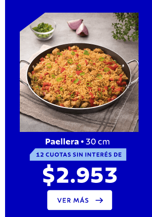 Paellera • 30 cm 12 CUOTAS SIN INTERÉS DE $2.953